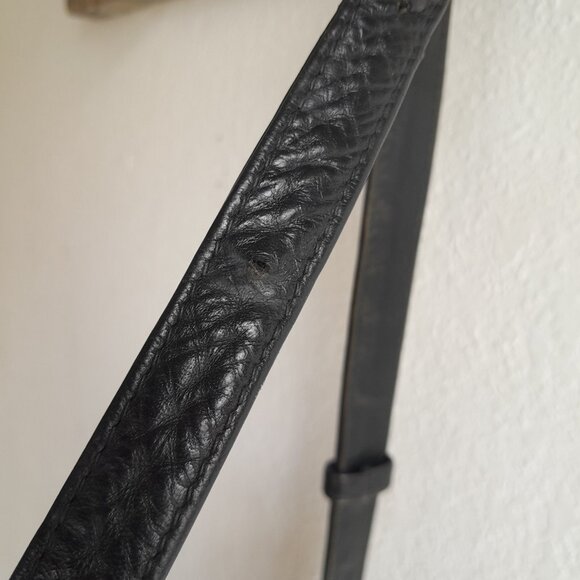 Vintage Nordstrom Leather Black Purse Genuine Turkey Made Crossbody Shoulder Bag - Picture 10 of 12